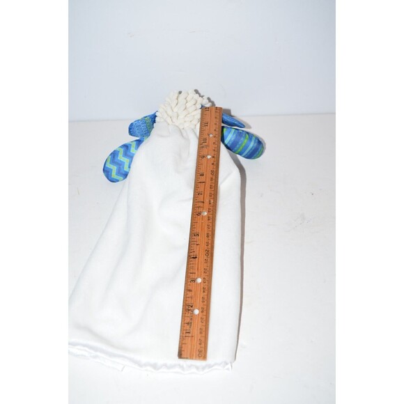 Wee Believers Lamb I am a Child of God Lovey Sheep Blue Security Blanket Satin - Picture 7 of 8